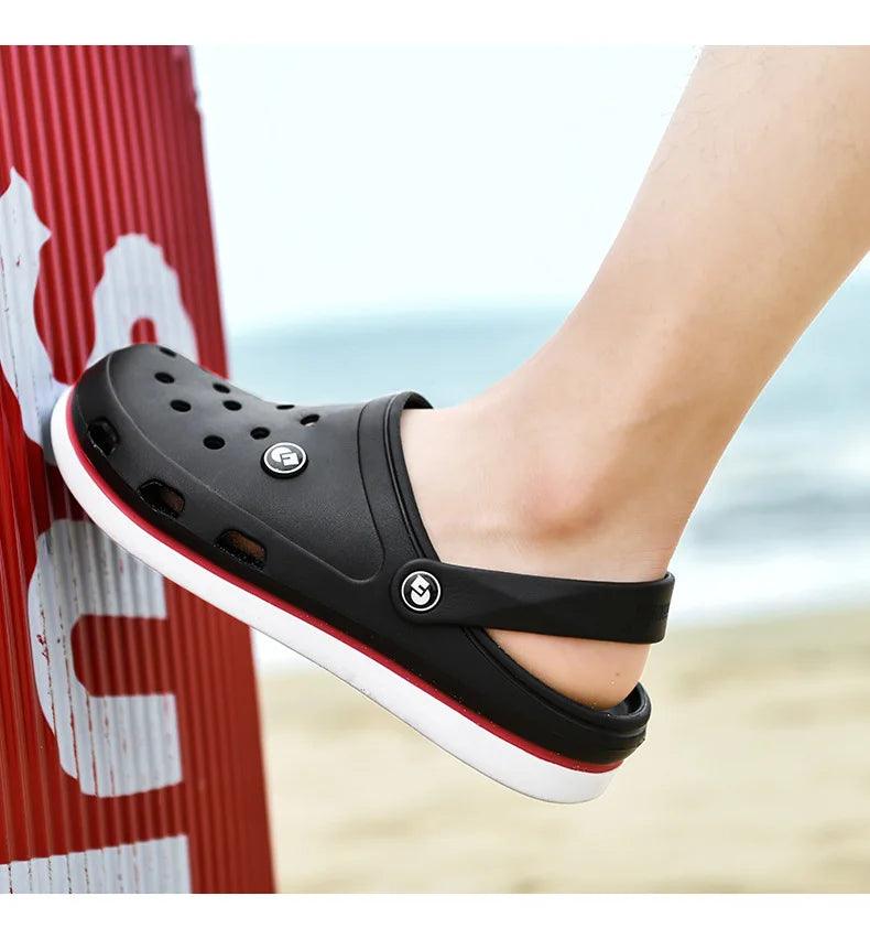 Men's Soft Bottom Beach Sandals: Comfortable and Breathable Footwear Clogs - JVMCL