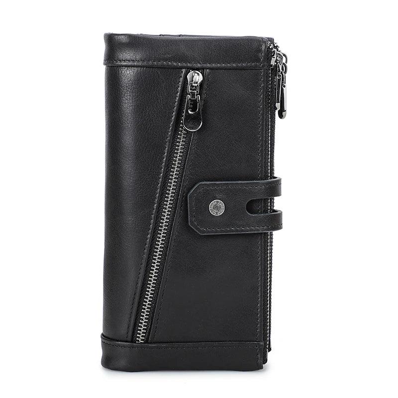 Women’s Genuine Leather RFID Blocking Large Capacity Clutch Purse