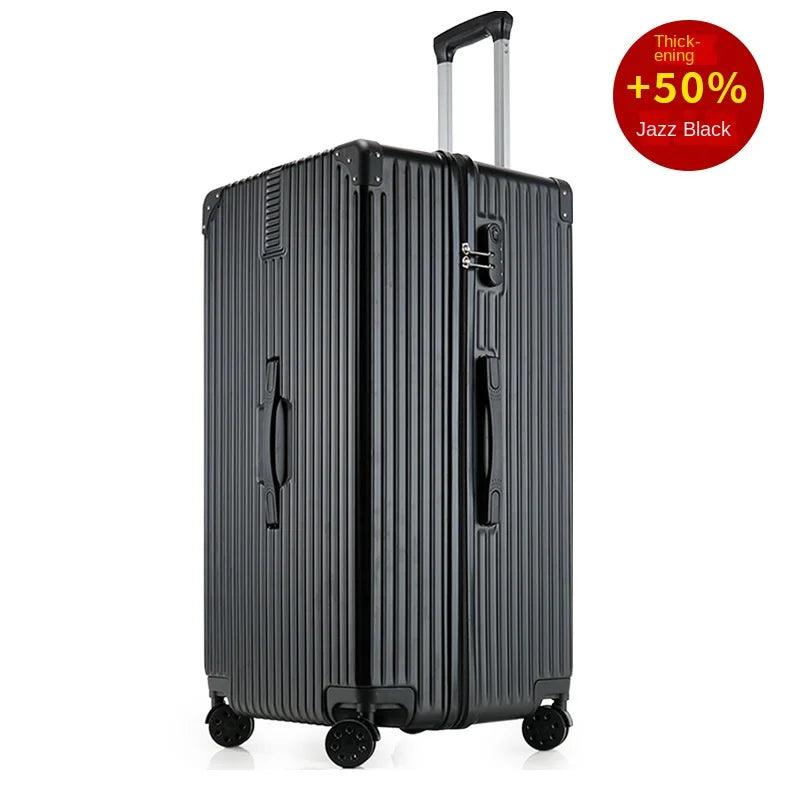 Oversized Cipher Suitcase | ABS+PC Trolley Luggage with Lock & Wheels