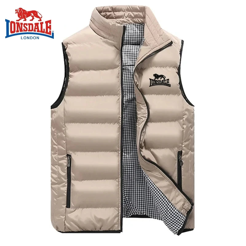 Men's Luxury Embroidered Windproof Vest – Warm Casual Sleeveless Jacket