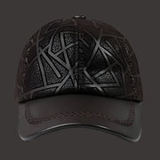 Genuine Leather Sheepskin Baseball Cap for Men & Women – Adjustable Fit