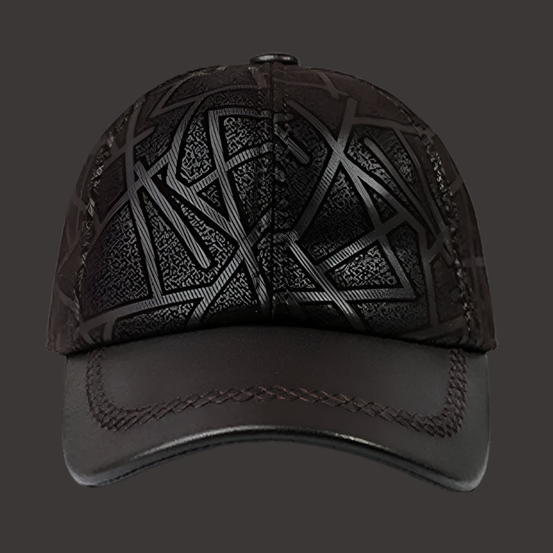 Genuine Leather Sheepskin Baseball Cap for Men & Women – Adjustable Fit