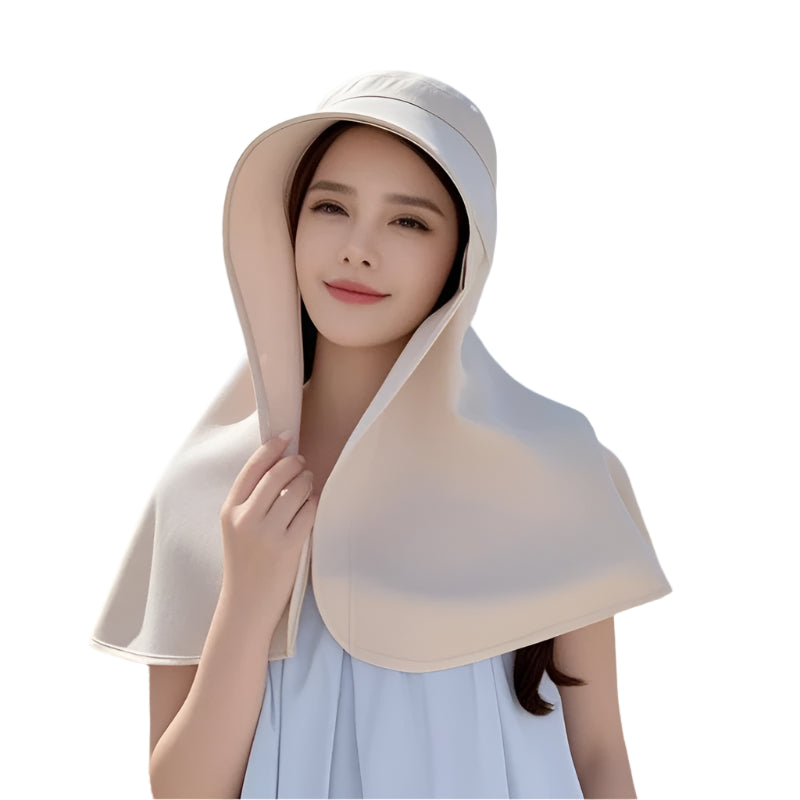 Women's Sun Protection Hat: Large Brim UV Face & Neck Cover
