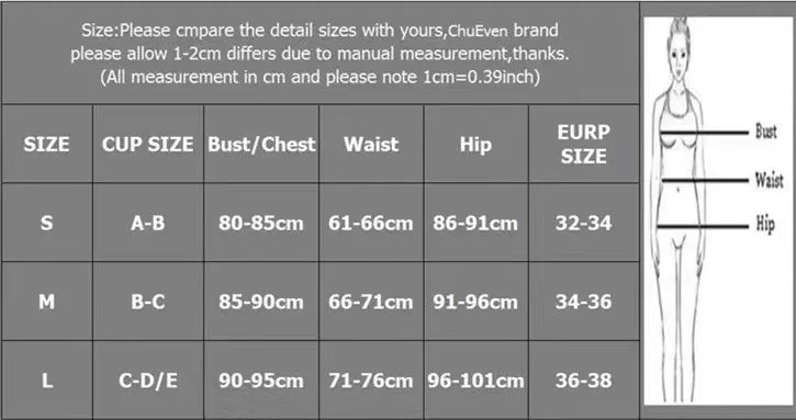 3PC Halter Ring Linked Criss Cross Swimsuit Chart