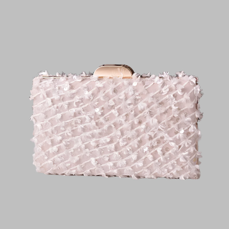 Sequin Women's Shoulder Bag - Blue Elegant Designer Wedding Clutch