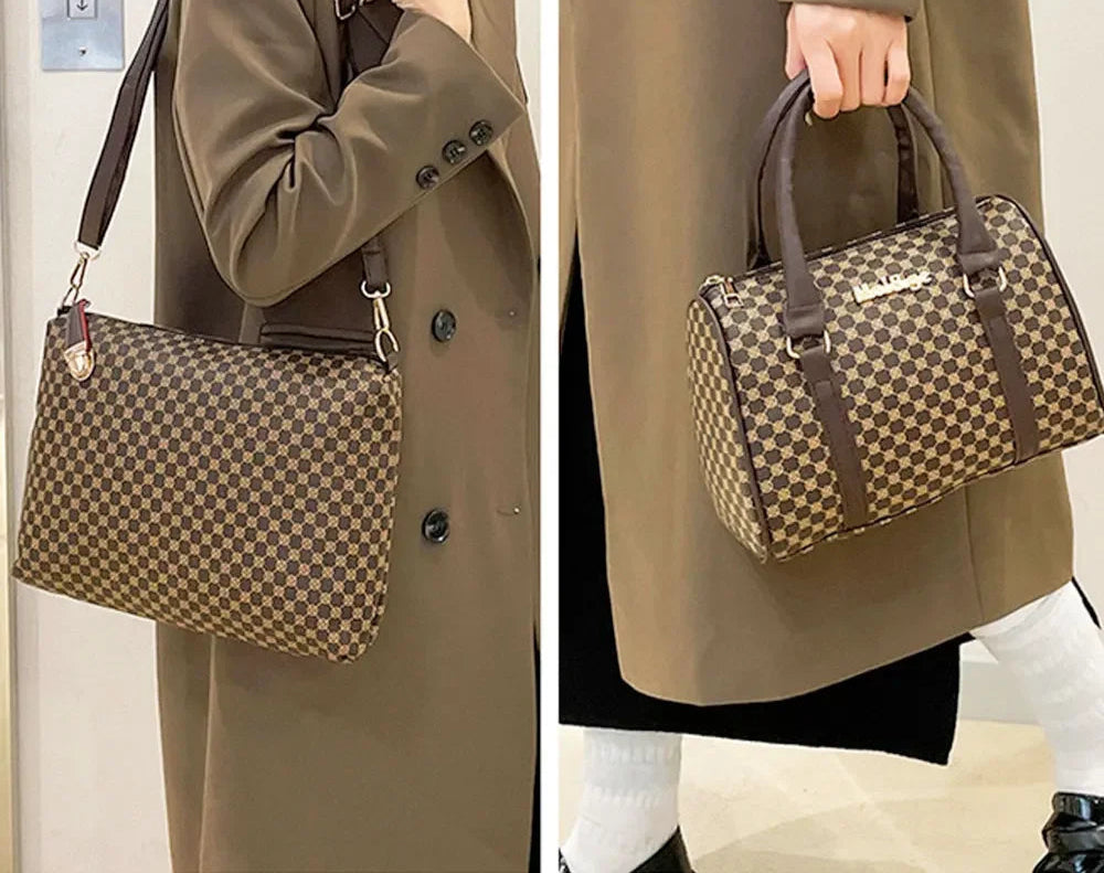 6PCS Printed Handbag Set - Large Capacity Tote & Crossbody Bags