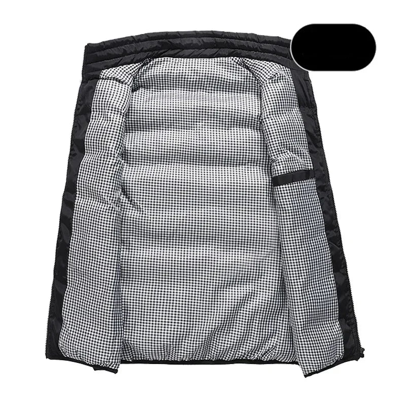 Men's High-End Cotton Vest Jacket – Thick Sleeveless Winter Waistcoat