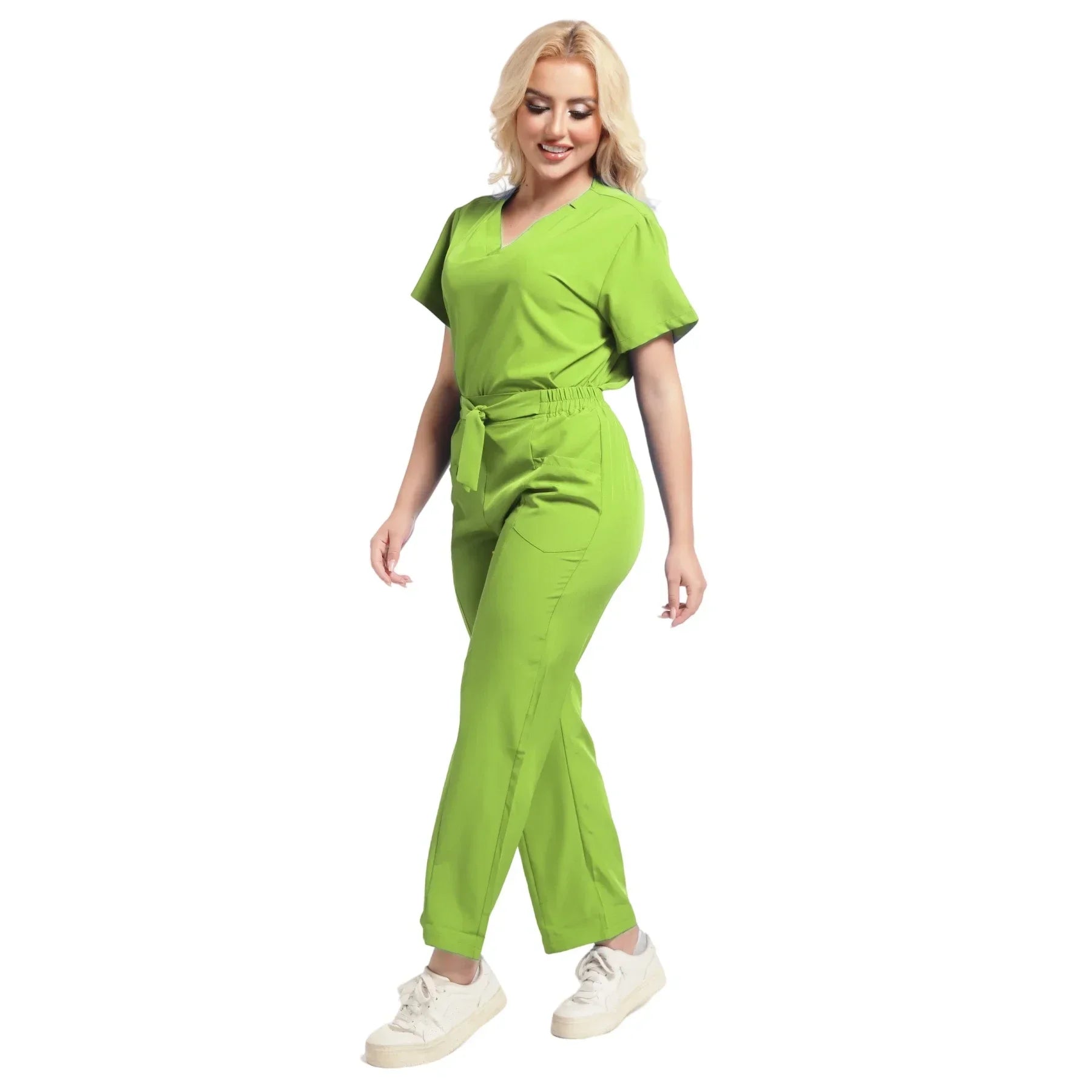 Plus Size Women's New Medical Scrubs Set - Pet Nurse & Salon Uniforms
