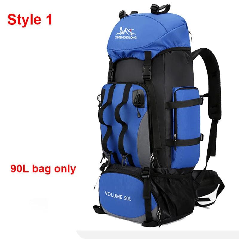 90L Waterproof Hiking & Trekking Backpack – Large Capacity Outdoor Travel Bag - JVMCL