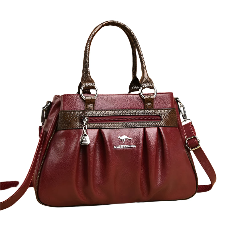 Large Capacity PU Leather Tote – Casual Shoulder Handbag for Women