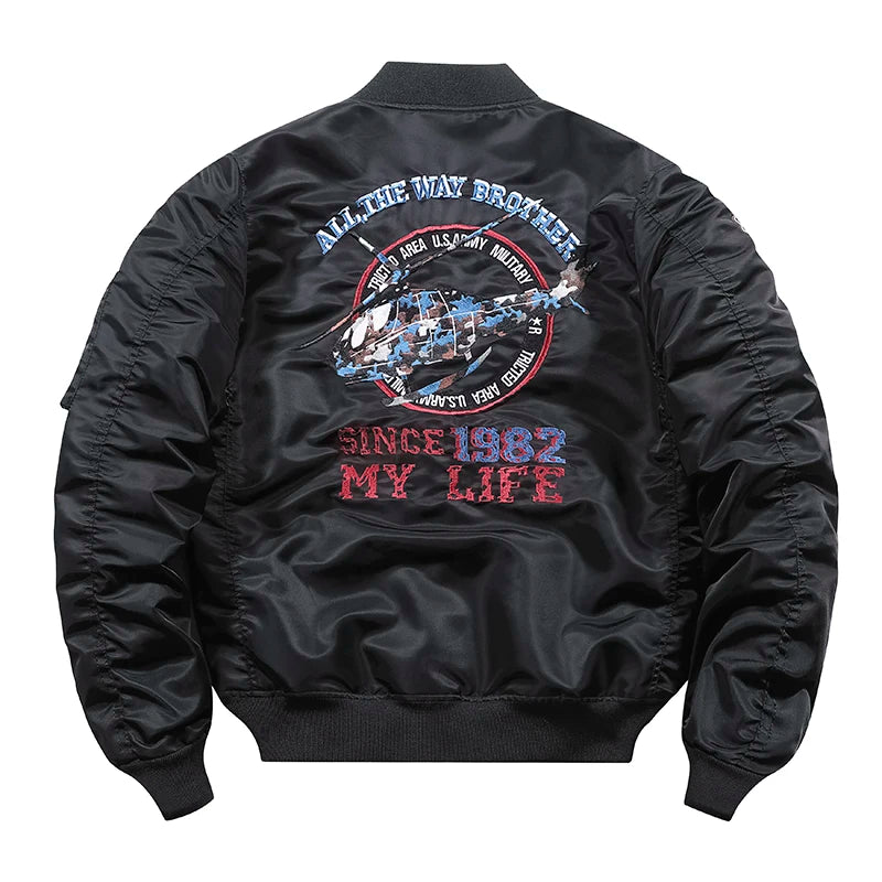 Men's MA-1 Pilot Jacket: Heavy Industry Embroidery Spring/Autumn