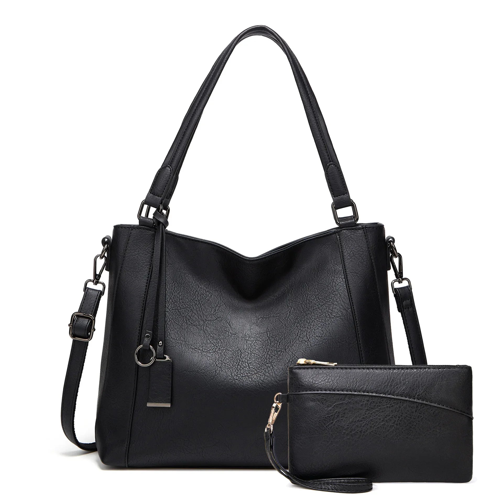 Vintage PU Leather Shoulder Bag: Large Capacity Crossbody & Motorcycle Style