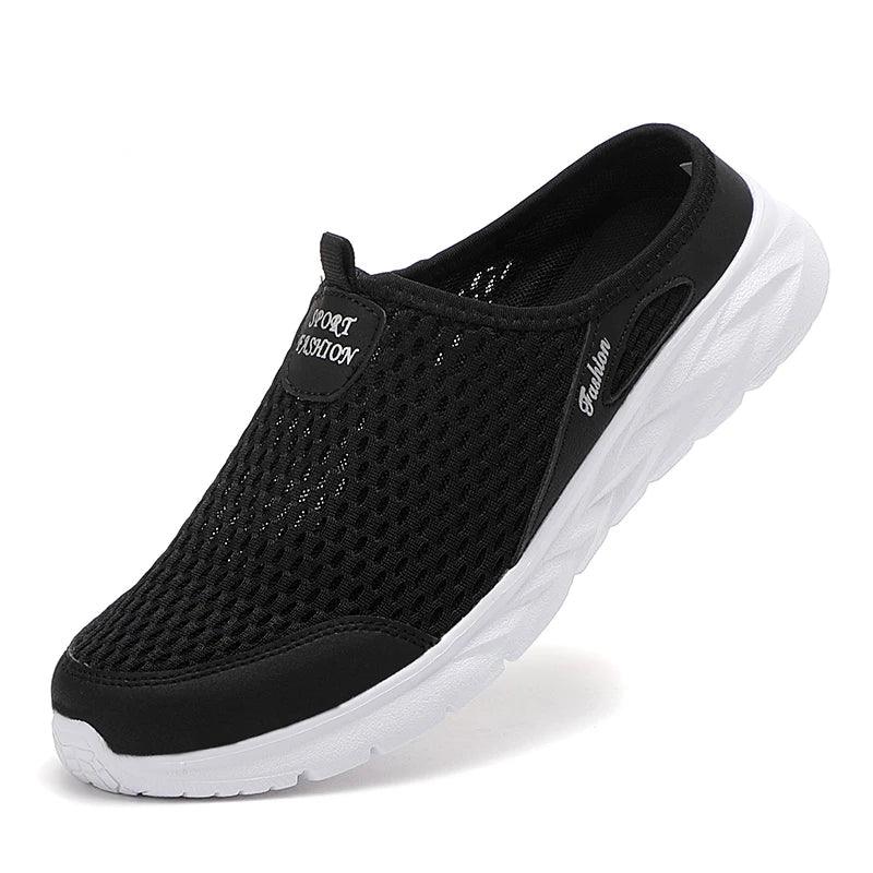 Breathable Mesh Men’s Summer Half Slippers | Lightweight Walking Shoes