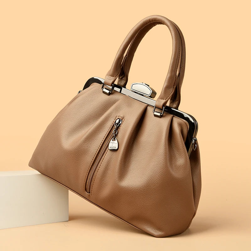 Women's Casual Tote Bag: Designer PU Leather Shoulder Crossbody