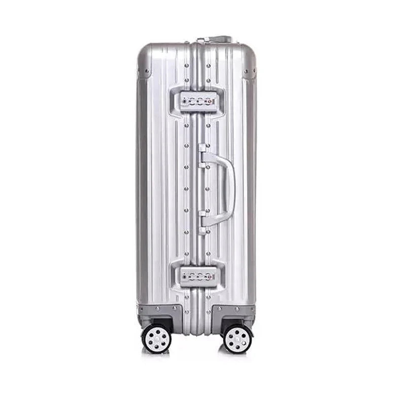 100% Aluminum-Magnesium Alloy Rolling Luggage – Spinner Trolley Case