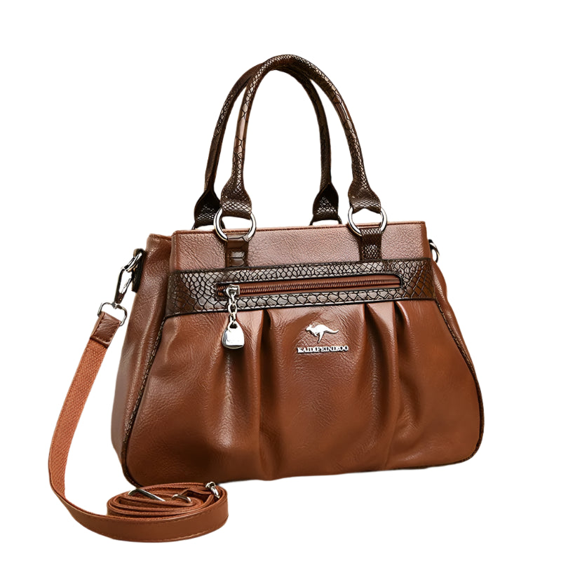 Large Capacity PU Leather Tote – Casual Shoulder Handbag for Women