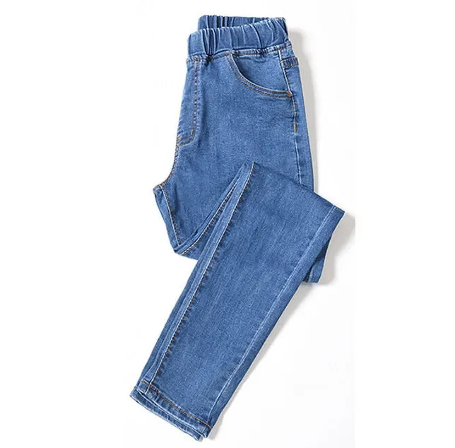 Plus Size Stretch Skinny Jeans | High Waist Tummy Control Denim