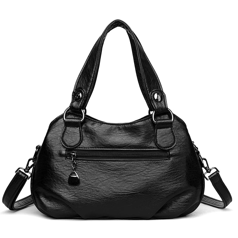 Luxury 3-Layer Handbag - Soft PU Leather Shoulder & Crossbody Bag