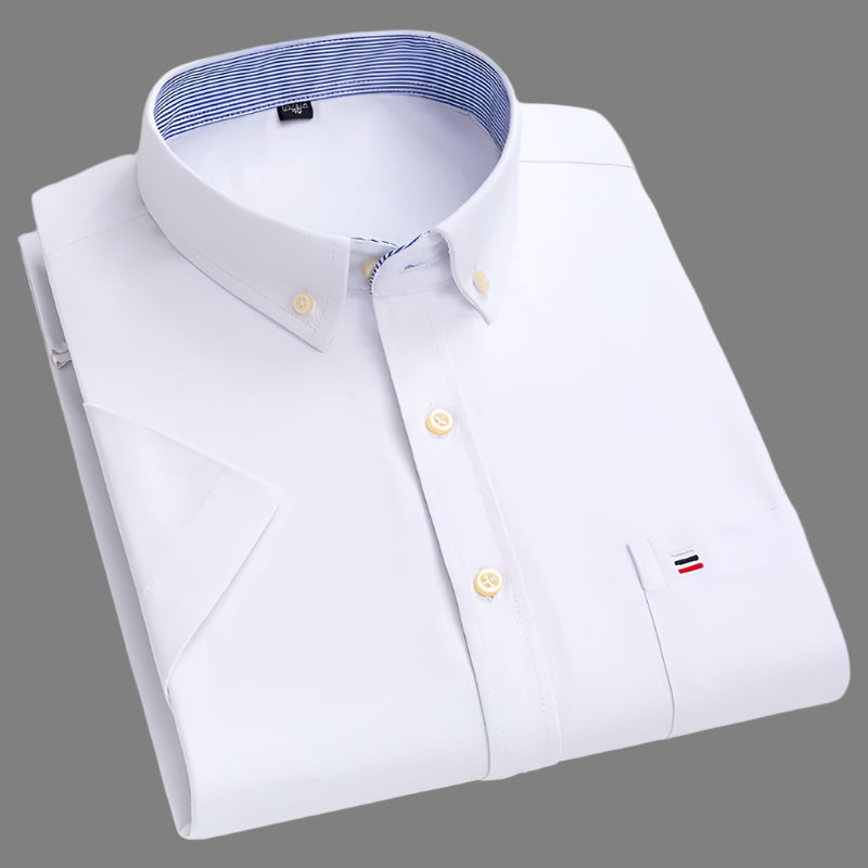 Short Sleeve Men’s 100% Cotton Oxford Plaid Summer wear Shirt –  7XL