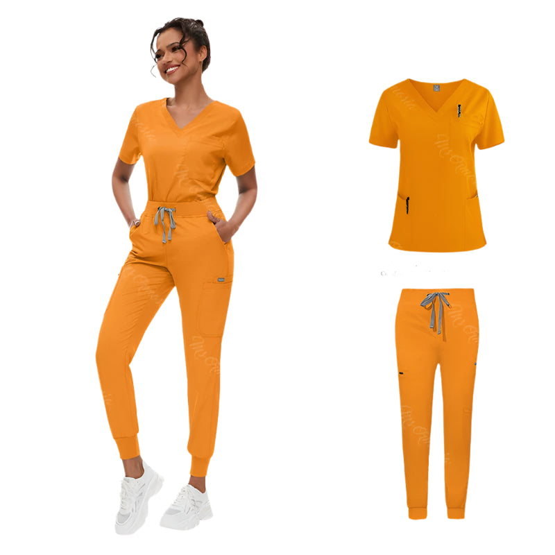 Sparkling Anti Wrinkle Washable Soft Fabric Workwear Jogger Scrubs
