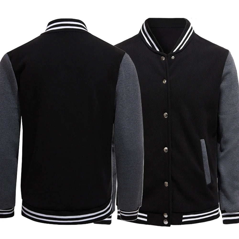Men's Loose Oversized Fleece Baseball Jacket: Street Style Warmth