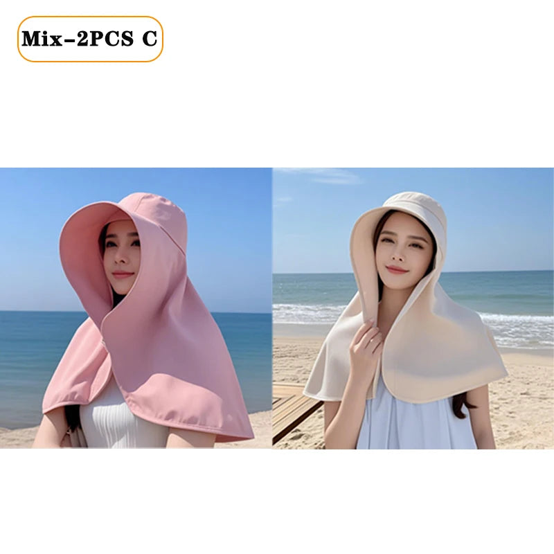 Women's Sun Protection Hat: Large Brim UV Face & Neck Cover