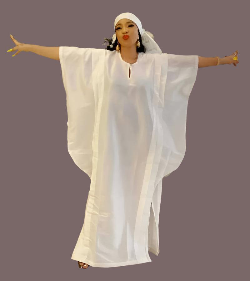 African Satin Abaya Boubou | Dubai Caftan Party Dress Women