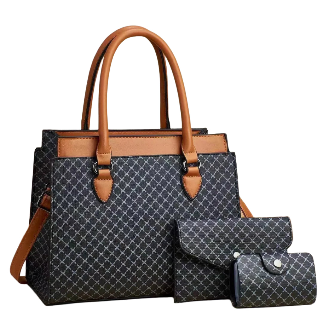 Color Block Retro Crossbody Tote – Women’s Large Capacity Handbag
