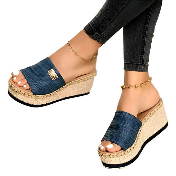 Women's Wedge Platform Slippers – Summer Slip-On Flip Flops