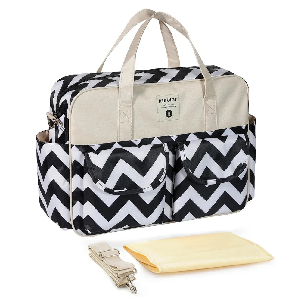 Insular Baby Diaper Bag: Fashion Nappy Stroller & Organizer Tote