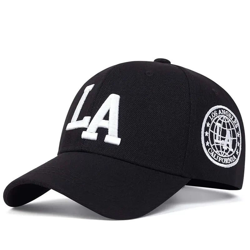 Unisex LA Embroidery Snapback Cap – Adjustable  Stylish Streetwear Hat