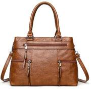 Elegant Women's Leather Handbag – Large Casual Tote & Crossbody Bag