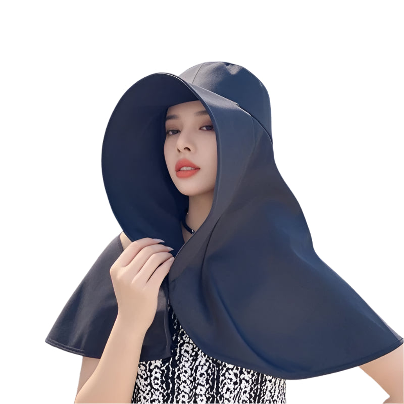 Women's Sun Protection Hat: Large Brim UV Face & Neck Cover