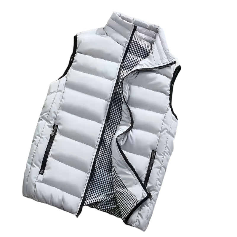 Men's High-End Cotton Vest Jacket – Thick Sleeveless Winter Waistcoat