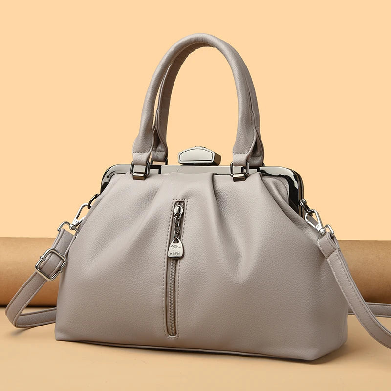 Women's Casual Tote Bag: Designer PU Leather Shoulder Crossbody