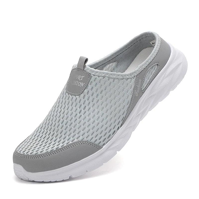 Breathable Mesh Men’s Summer Half Slippers | Lightweight Walking Shoes
