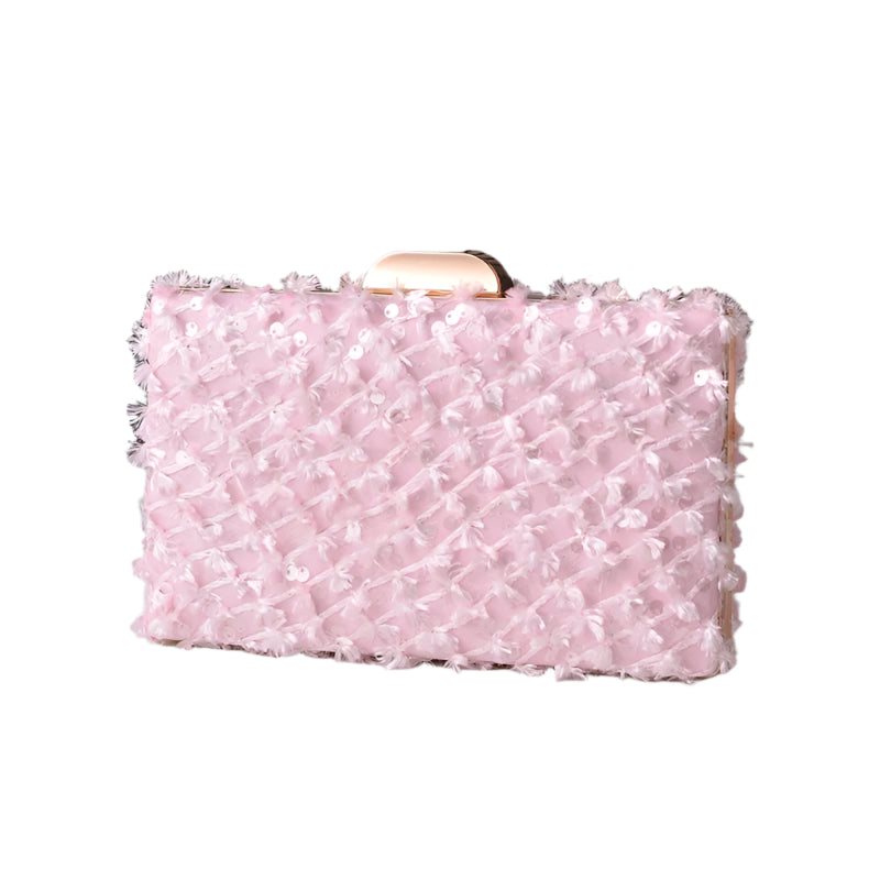 Sequin Women's Shoulder Bag - Blue Elegant Designer Wedding Clutch