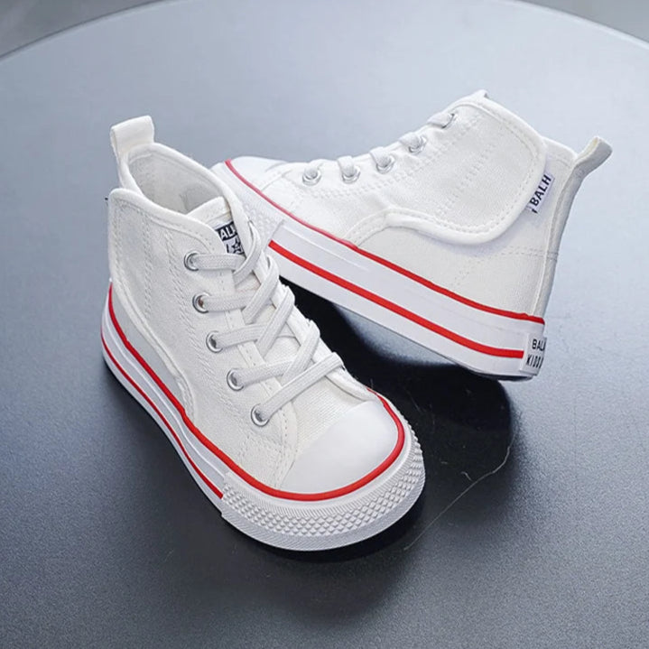 Children's High-Top Canvas Shoes – Unisex Casual Skate Sneakers