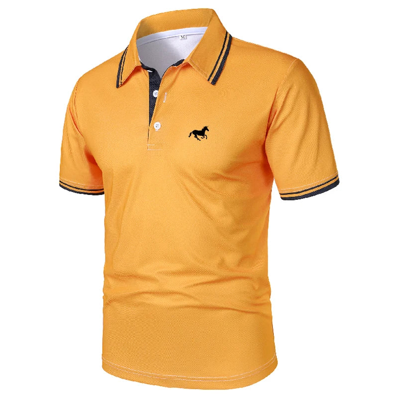 Men’s Business Casual Polo Shirt – Breathable Summer Golf Top