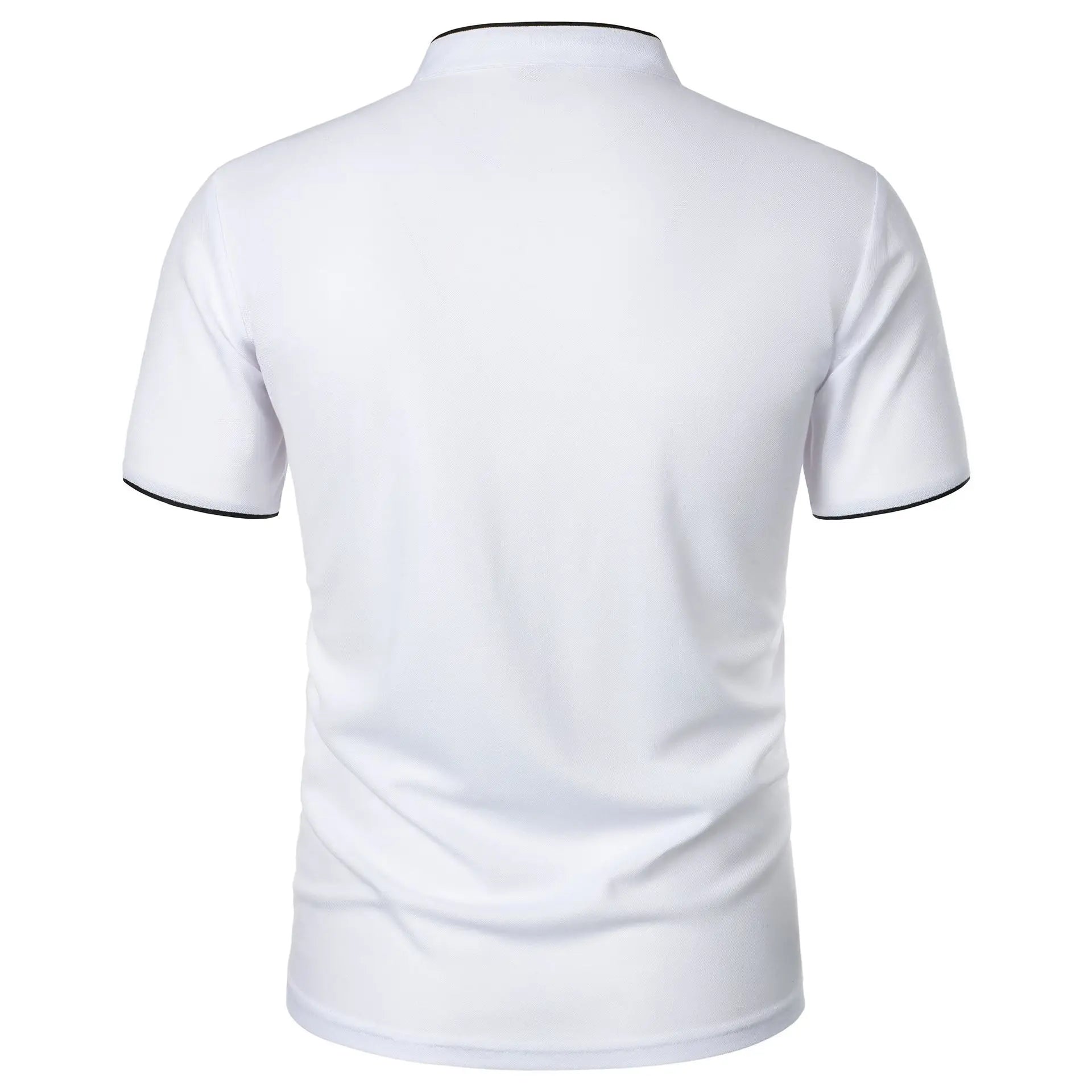 Men’s Solid Color Stand Collar T-Shirt – Slim Fit Lightweight Tee
