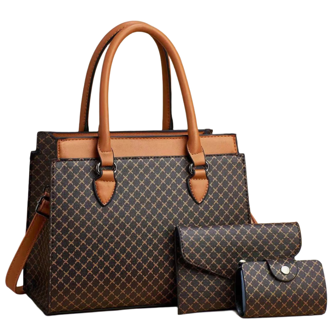 Color Block Retro Crossbody Tote – Women’s Large Capacity Handbag