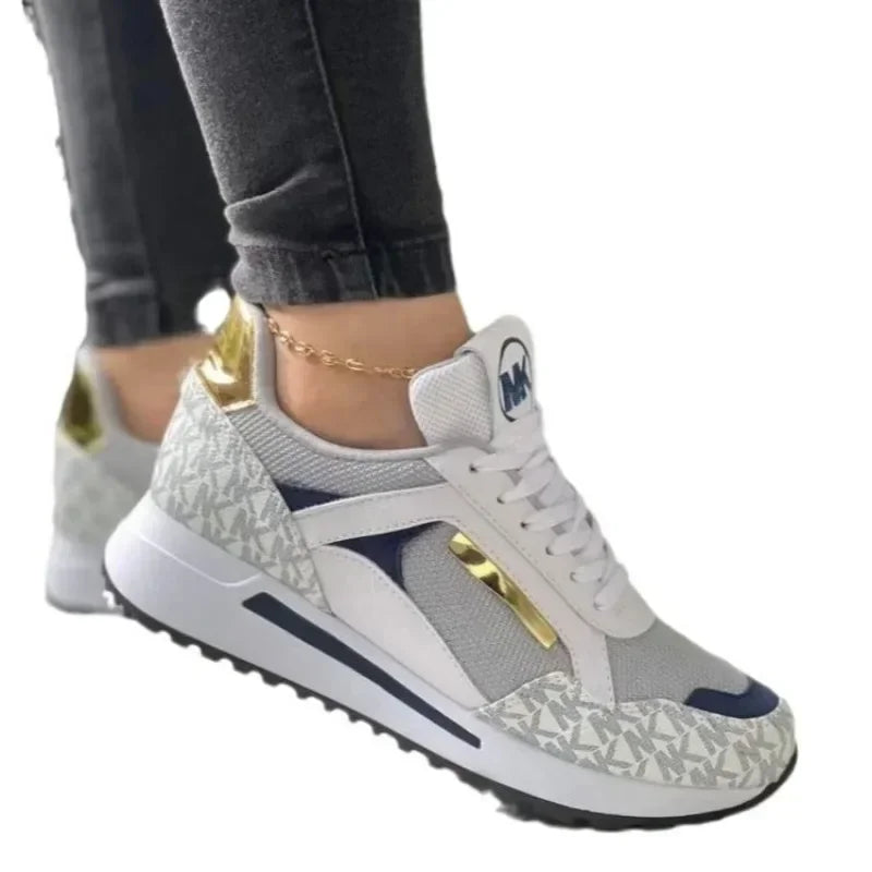 Women’s Casual Sports Shoes | Fall Lace-Up Large Size Sneakers