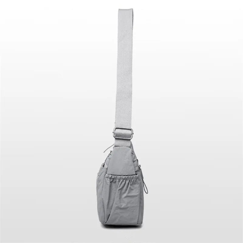 Women's Multi-Layer Crossbody Bag: Solid Color Multi-Pocket Versatile