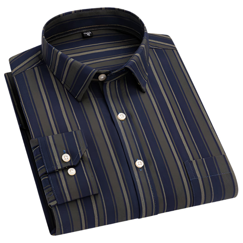 Men’s 100% Cotton Plaid Oxford Shirt – Smart Casual Plus Size 7XL