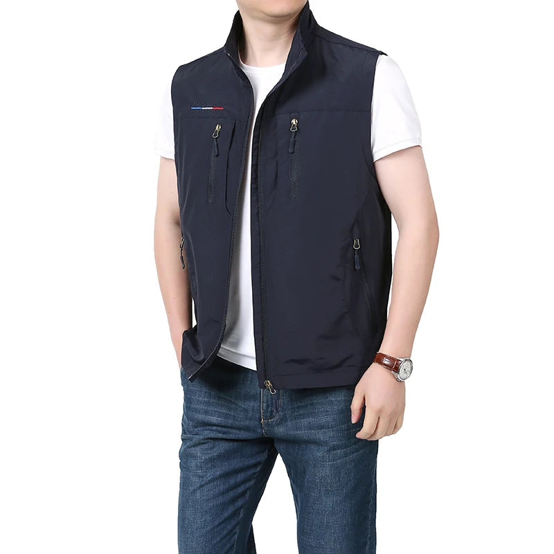 Men’s Multi-Pocket Fishing Vest – Breathable, Sleeveless, Outdoor Gear