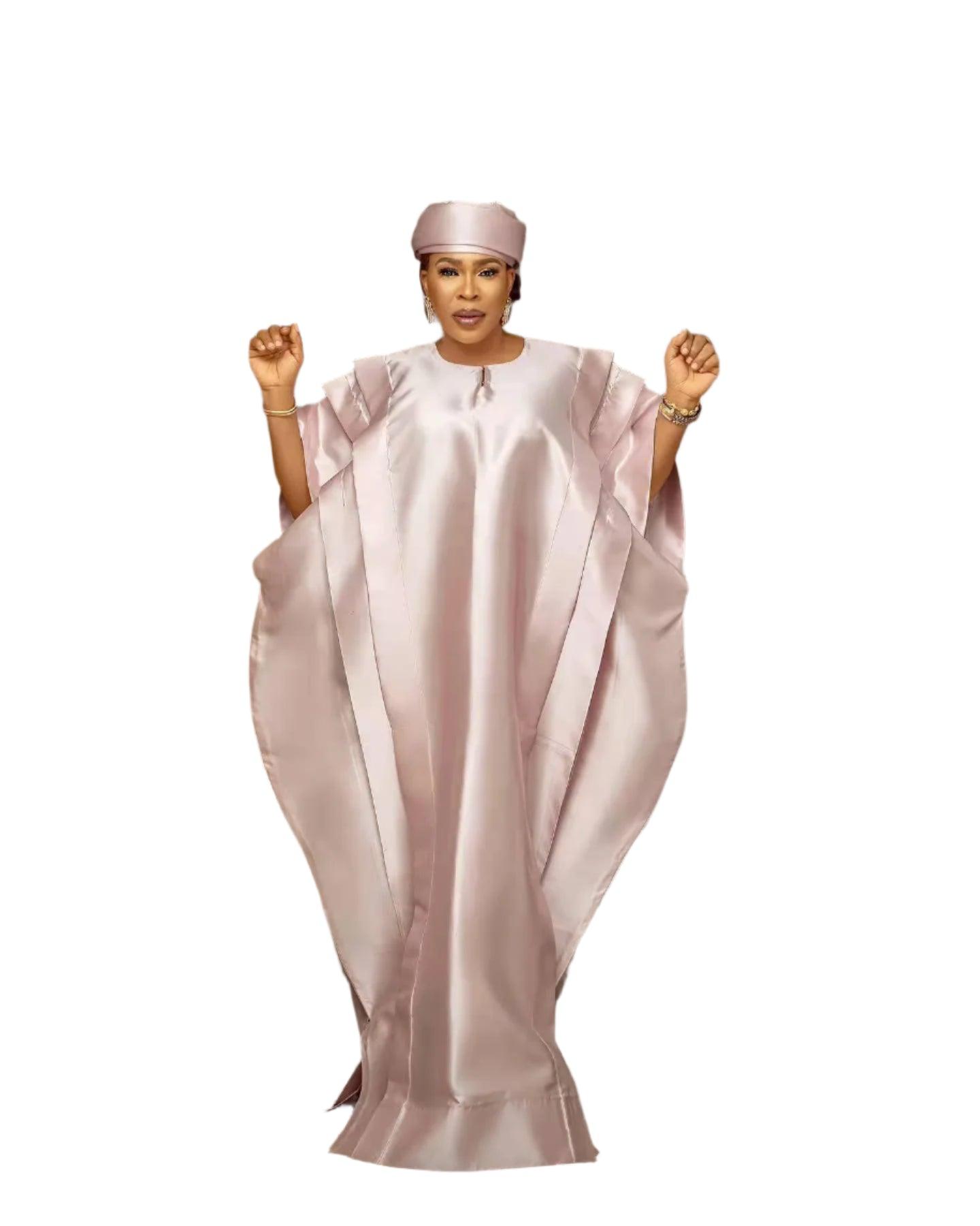 African Satin Abaya Boubou | Dubai Caftan Party Dress Women