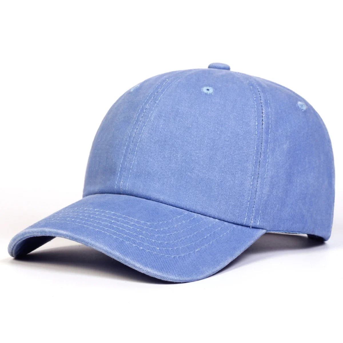 Light Wash Unisex Baseball Cap - Adjustable Casual Sun Hat