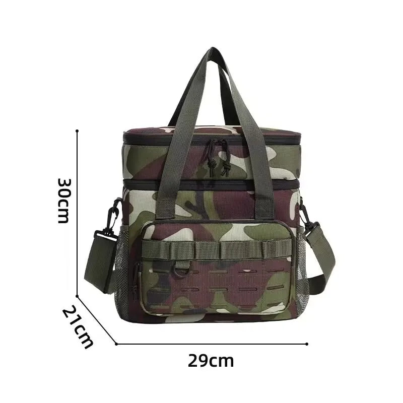High-Capacity Tactical Thermal Double-Layer Insulated Cooler Bag Backpack