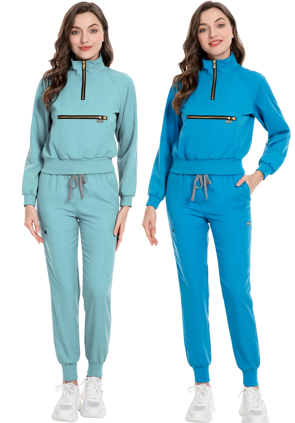 Stylish & Comfortable: Long Sleeve Fashion Medical Scrub Set for All-Day Comfort