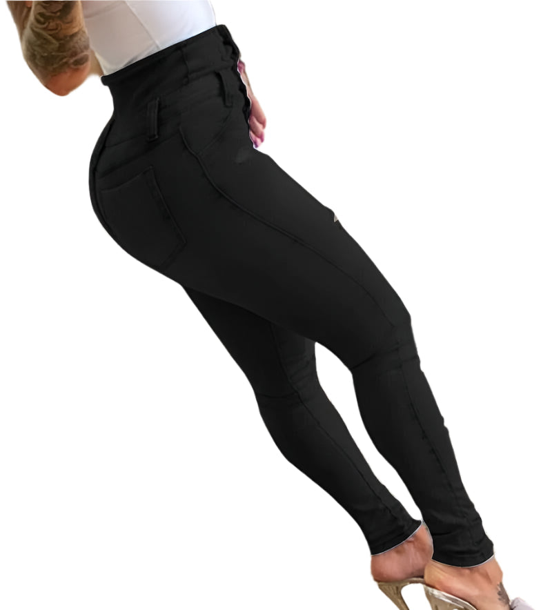 High Waist Casual Pencil Jeans for Women – Spring Denim Bodycon Fit